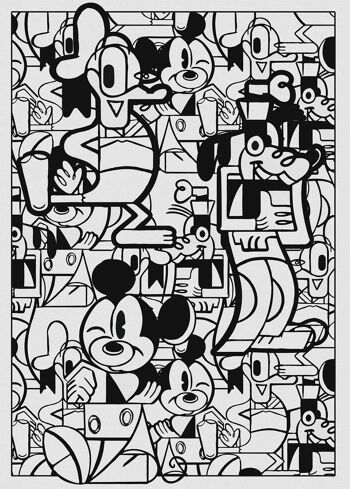 Papier peint photo intissé - Mickey Constructive - format 200 x 280 cm 2
