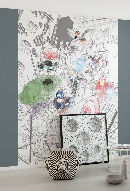 Vlies Fototapete - Avengers Attack - Größe 200 x 280 cm