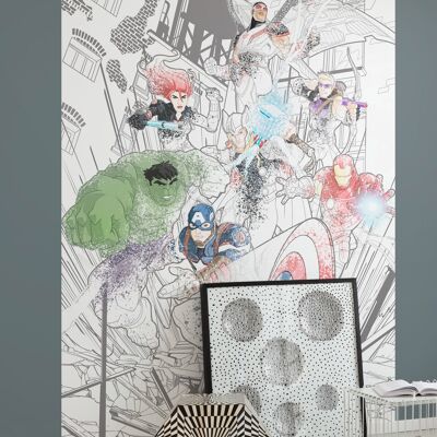 Papel pintado fotográfico no tejido - Avengers Attack - tamaño 200 x 280 cm