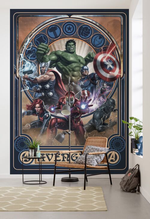 Vlies Fototapete - Avengers Ornament - Größe 200 x 280 cm