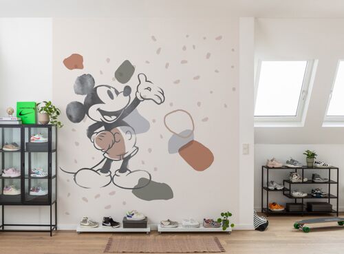 Vlies Fototapete - Mickey Organic Shapes - Größe 250 x 280 cm