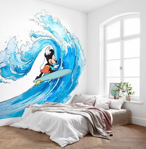 Vlies Fototapete - Mickey Surfing - Größe 300 x 280 cm