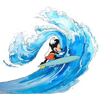 Papier peint photo intissé - Mickey Surfing - format 300 x 280 cm 2