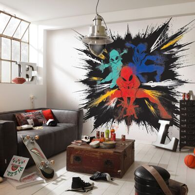 Papel pintado fotográfico no tejido - Spider-Man Color Explosion - Tamaño 300 x 280 cm