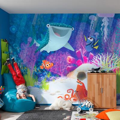 Papel pintado fotográfico no tejido - Dory Aqua Party - tamaño 300 x 280 cm