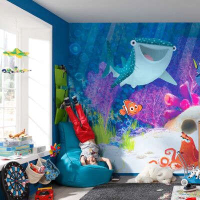 Vlies Fototapete - Dory Aqua Party - Größe 300 x 280 cm