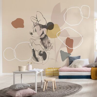 Vlies Fototapete - Minnie Soft Shapes - Größe 350 x 280 cm