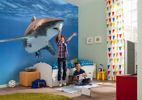 Vlies Fototapete - Great White Shark - Größe 400 x 280 cm
