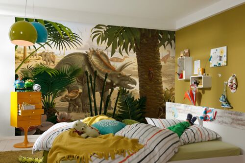 Vlies Fototapete - Anchieratops Jungle - Größe 400 x 280 cm