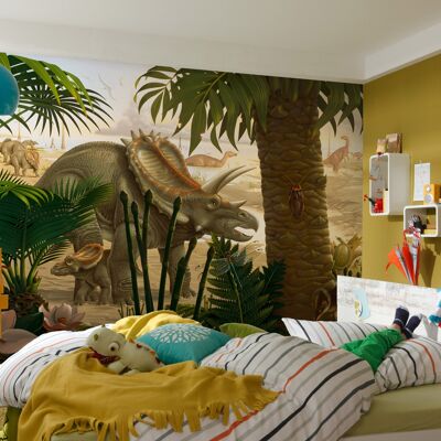 Papel pintado fotográfico no tejido - Anchieratops Jungle - tamaño 400 x 280 cm
