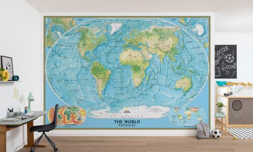 Vlies Fototapete - The World Physical - Größe 400 x 280 cm