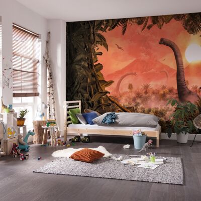 Papel pintado fotográfico no tejido - Brachiosaurus Panorama - tamaño 500 x 280 cm