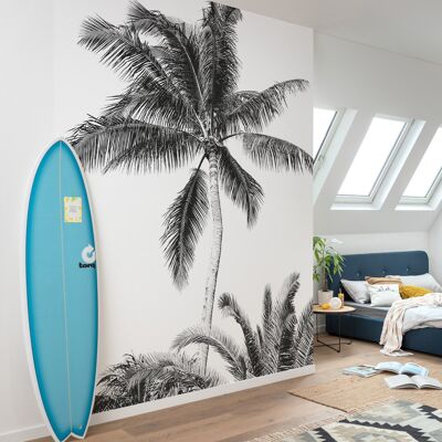 Non-woven photo wallpaper - Retro Palm - size 200 x 280 cm