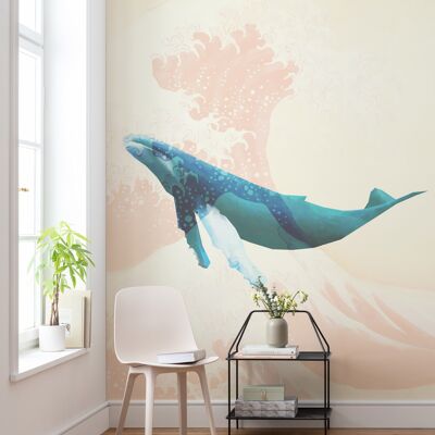 Non-woven photo wallpaper - Whale Voyage - size 200 x 280 cm