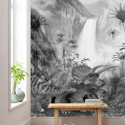 Non-woven photo wallpaper - Jurassic Waterfall - size 200 x 280 cm