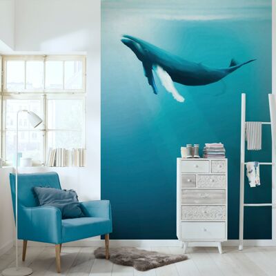 Vlies Fototapete - Artsy Humpback Whale - Größe 200 x 280 cm