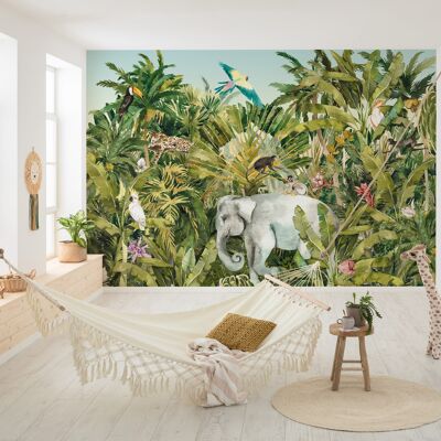 Papel pintado fotográfico no tejido - Expedición a la jungla - tamaño 400 x 280 cm