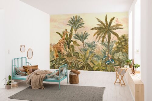 Vlies Fototapete - Tropical Vintage Garden - Größe 400 x 280 cm