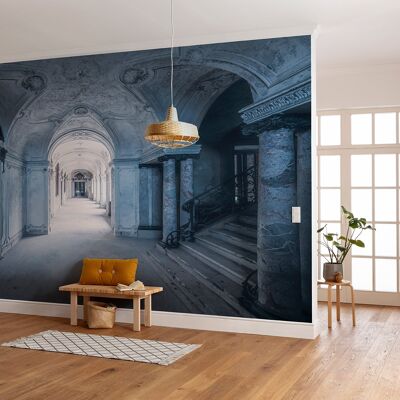 Non-woven photo wallpaper - Villa Blue - size 400 x 280 cm
