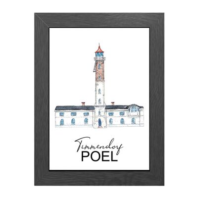 A4 poster timmendorf lighthouse in frame - joyin