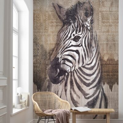 Vlies Fototapete - Zebra  - Größe 200 x 250 cm