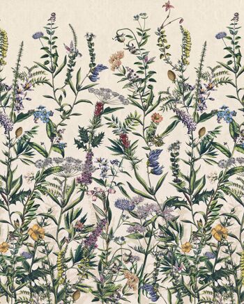 Papier peint photo intissé - Herbes fleuries - format 200 x 250 cm 2