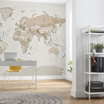 Non-woven photo wallpaper - Earth Map - size 350 x 250 cm