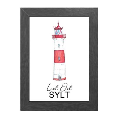 A4 poster list ost lighthouse in frame - joyin