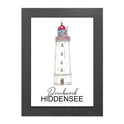 A4 poster dornbosch lighthouse in frame - joyin