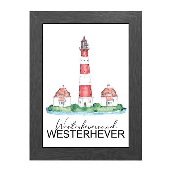 AFFICHE A4 WESTERHEVERSAND PHARE EN CADRE - JOYIN