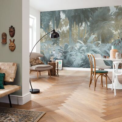 Non-woven photo wallpaper - Misty Jungle - size 400 x 250 cm