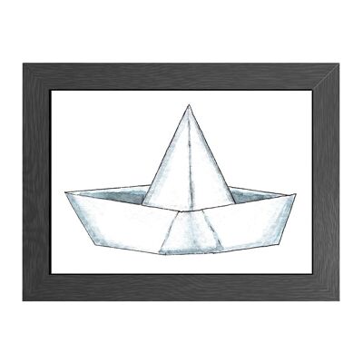 A4 poster paper boat in frame - joyin