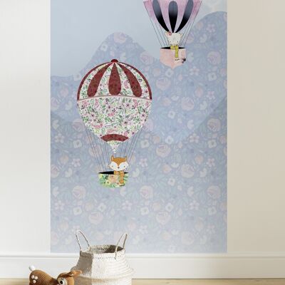 Non-woven photo wallpaper - Happy Balloon Panel - size 100 x 250 cm