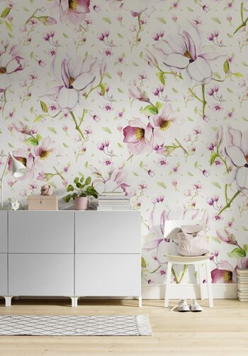 Papier peint photo intissé - magnolia - format 200 x 250 cm
