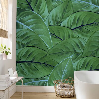 Papel pintado fotográfico no tejido - Hojas de la selva - tamaño 200 x 250 cm
