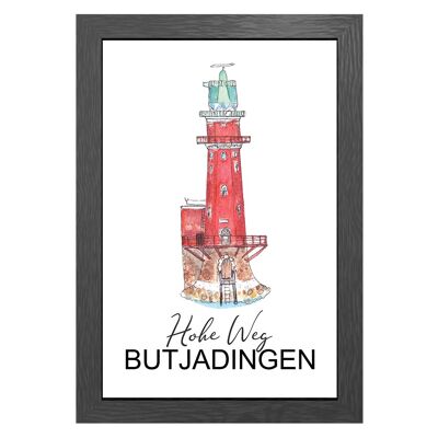 A3 poster hohe weg lighthouse in frame - joyin