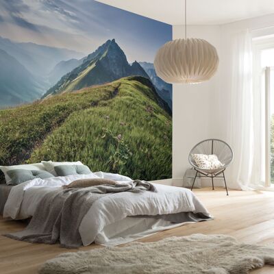 Papel pintado fotográfico no tejido - Veta verde - Tamaño 400 x 250 cm