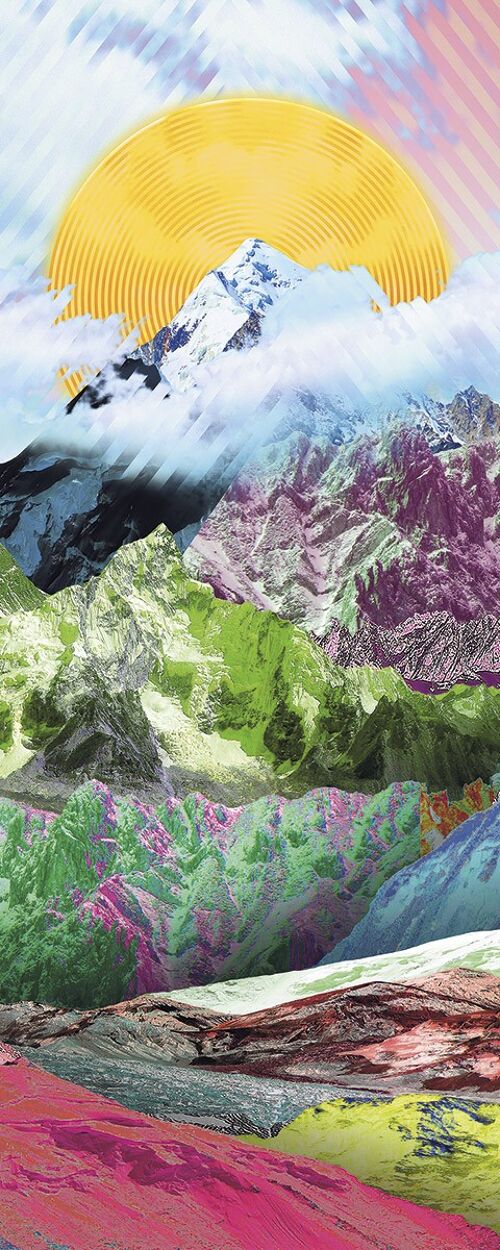 Vlies Fototapete - Mountain Top Panel - Größe 100 x 250 cm
