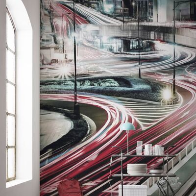 Vlies Fototapete - Speed Painting - Größe 400 x 250 cm