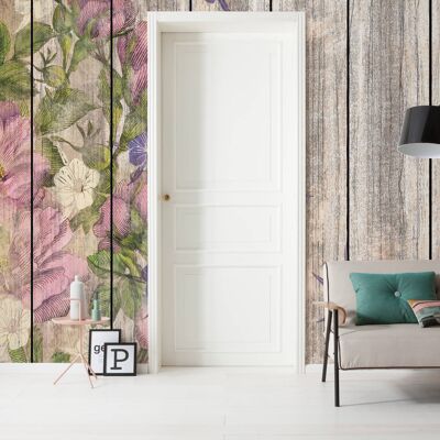 Non-woven photo wallpaper - vintage rose - size 500 x 250 cm