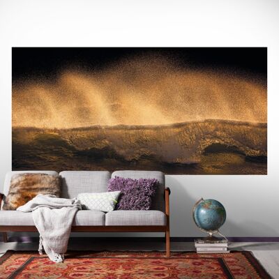 Vlies Fototapete - Golden Wave - Größe 200 x 100 cm