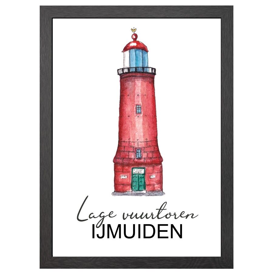 AFFICHE A2 LAGE VUURTOREN IJMUIDEN DANS LE CADRE - JOYIN