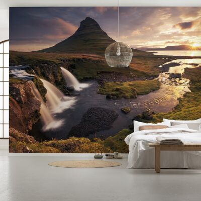 Fleece mural - Good morning in Icelandic - size 400 x 250 cm