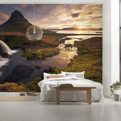 Vlies Fototapete - Guten Morgen auf Isländisch - Größe 400 x 250 cm