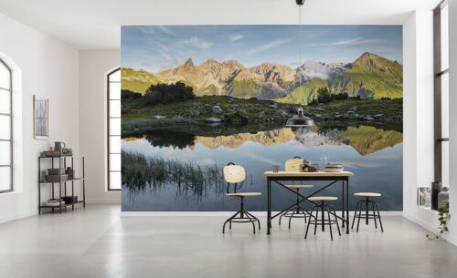 Vlies Fototapete - Allgäu Spiegel - Größe 450 x 280 cm