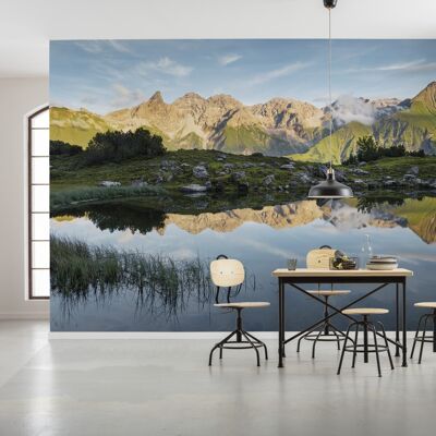 Non-woven photo wallpaper - Allgäu mirror - size 450 x 280 cm