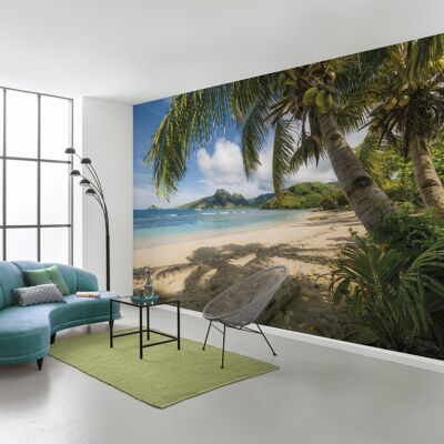 Non-woven photo wallpaper - beach oasis South Seas - size 450 x 280 cm