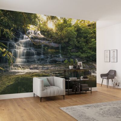 Vlies Fototapete - Golden Falls - Größe 450 x 280 cm