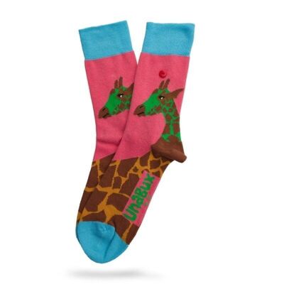 Bemalte Giraffe. Unisex-Socken. Größe 36-40