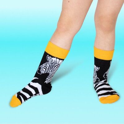 Zebra. Unisex-Junior-Socken